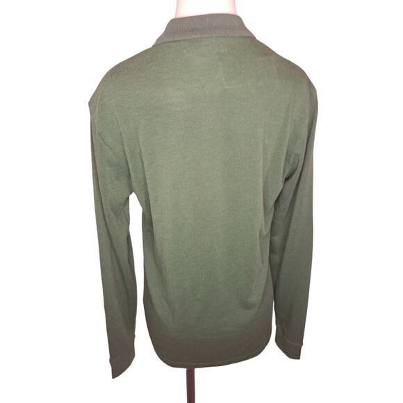 Outdoor Voices Men's Size XXS Birdie Long Sleeve Polo Greenwoods Green NWT - Picture 2 of 7